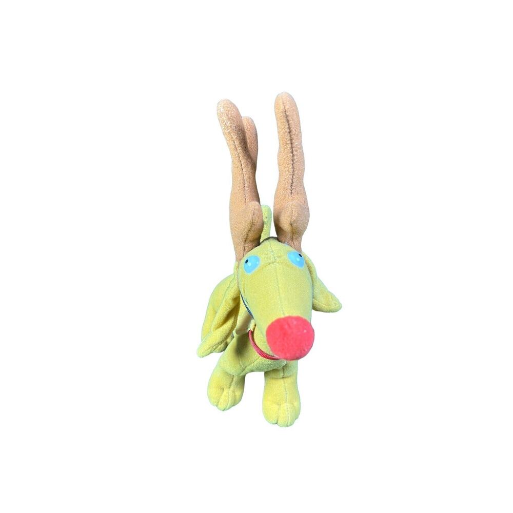 Rugrats Spike Reindeer Bean Bag Toy 1997 Mattel Rare Nickelodeon Christmas Tag - Picture 1 of 7